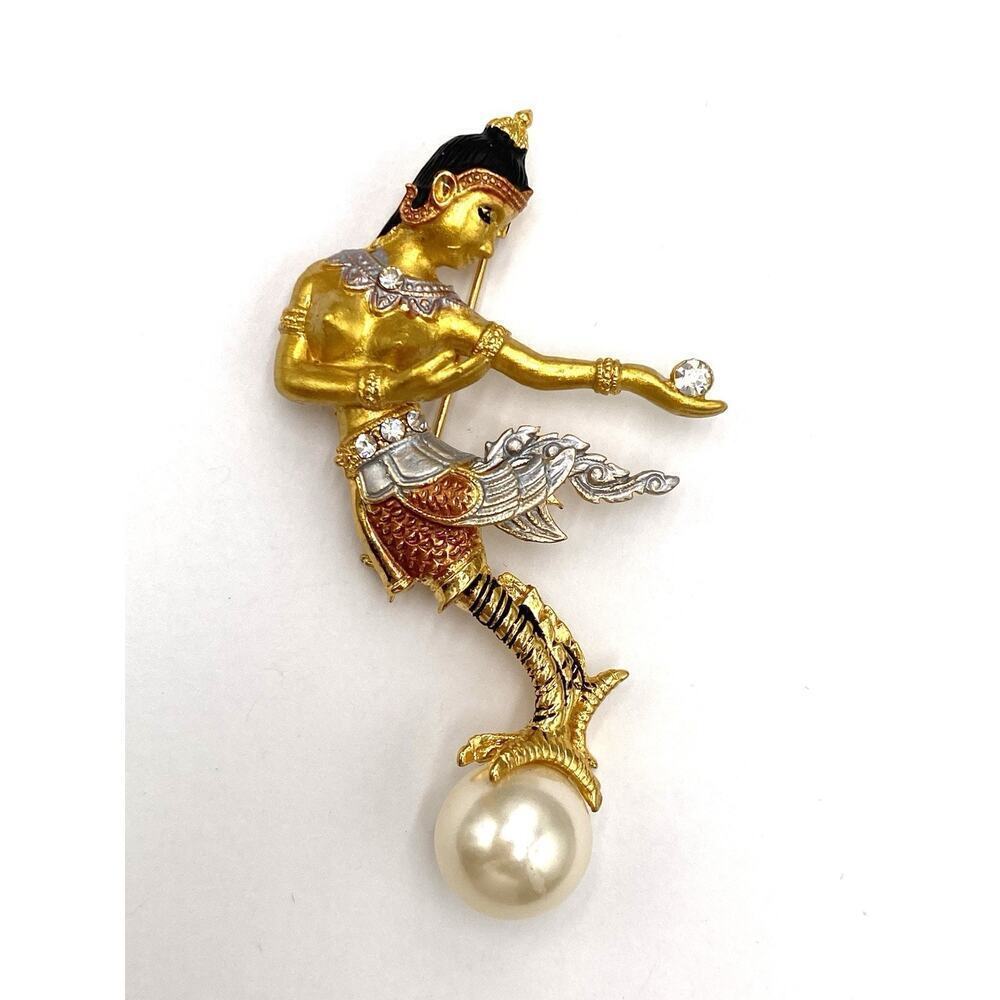 Brooch Kinnaree Southeast Asia Thai Celestial Being Buddhist Folklore